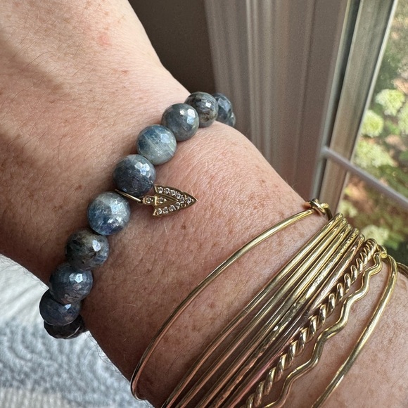 Sydney Evan Beaded Charm Bracelet with 14k Gold and Diamond Charm - Picture 2 of 12